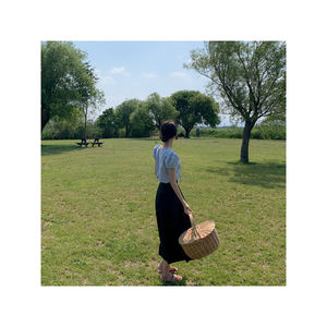 Wholesale Cheap Price Long <b>Skirt</b> Cotton Fabric With Good Quality Oversized Heavy Weight Eden Pintuck Long <b>Skirt</b> - Product Image 5