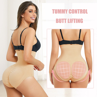 Tanga moldeadora sin costuras para mujer, bragas con control de barriga, levantador de glúteos acolchado, ropa interior potenciadora de cadera, pantalones cortos