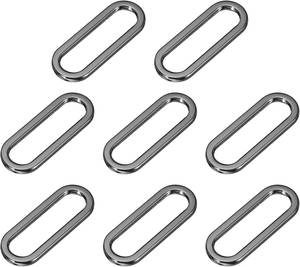 Anneaux ovales en métal, boucles métalliques pour sangles, anneaux plats pour la fabrication de sacs DIY, ceintures, artisanat du cuir, sacs à main - Product Image 1