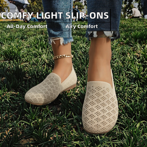 Hot Sale Spring Autumn Light Weight Comfort Fashion Casual <b>Shoes</b> <b>Soft</b> Sole Breathable Single Layer Slip-on Toe Walking <b>Shoes</b> - Product Image 2