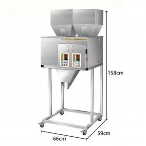 Machine de pesage et de remplissage de petits sachets pour épices, noix, céréales, poudres sèches et sel, avec double trémie doseuse, machine d'emballage et moteur principal - Product Image 4