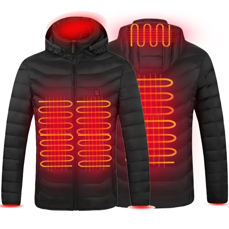 Veste légère de haute qualité veste d'hiver pour hommes 5V USB alimenté par batterie coupe-vent d'hiver chauffant veste de randonnée