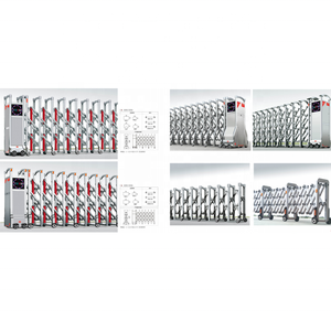 Puerta Retráctil Industrial de Acero Inoxidable para Exteriores, Puerta Corredera Automática Eléctrica Retráctil Plegable Tipo Acordeón - Product Image 6