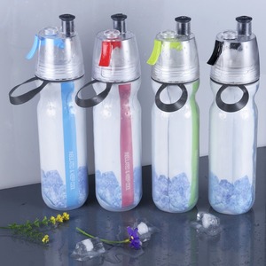 Botella Deportiva de 500 ml con Doble Pared y Aislamiento Frío, con Pulverizador de Niebla de PE, Asa Portátil, a Prueba de Fugas, con Pajita y Tapa de Rosca - Product Image 2