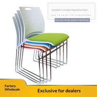 Chaise de conférence en acier massif, design moderne et minimaliste, empilable, avec dossier et accoudoirs, pour salles de conférence, bureaux, tabourets de formation