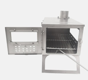 Réchaud à bois portable pliable en acier inoxydable à verre simple, capacité 10L, épaisseur 1mm, pour randonnée, tente, camping, avec sac rembourré - Product Image 6