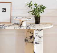 Vente de luxe moderne Calacatta alto table console en marbre naturel pour entrée salon hall hôtel villa décoration d'intérieurs