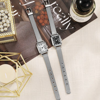 Montre élégante pour étudiante à cadran rectangulaire rétro, montre à quartz pour femme haut de gamme avec bracelet en maille d'alliage, vente en gros disponible
