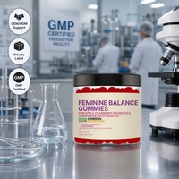 Gommes probiotiques vaginales pour femmes, soutien de l'équilibre du pH, complément à l'ananas et à la canneberge, végétalien, naturel, 30 portions, marque privée