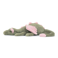 Peluche Jellycats Série Dragon Matcha, Animal en Peluche Doux Rembourré en Coton PP, Oreiller Lesté 50-70cm avec Étiquettes