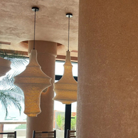 Lampu Gantung Rajut Asia Gaya Bohemian Kap Lampu Tali Katun untuk Proyek Hotel, Resor, Vila, Toko Pakaian, Dekorasi