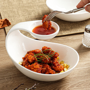 Modern Garden Green Ceramic Tableware Set High Quality Home Dinnerware with Eco-Friendly Salad Bowl for Pasta Made from <b>Clay</b> - Product Image 3