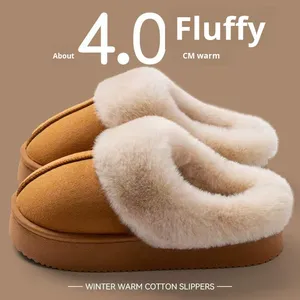 Stivali Invernali Soffici in Pelliccia all'Ingrosso per Donna con Suola Spessa Morbida Scarpe da Casa Calde e Traspiranti Pantofole Comode da Donna - Product Image 2