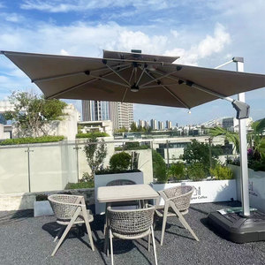 Sombrilla de Patio económica de 3,5 m, sombrilla de <span class=keywords><strong>jardín</strong></span> al aire libre con dosel doble cuadrado moderno <span class=keywords><strong>para</strong></span> hoteles, playas y parques - Product Image 6