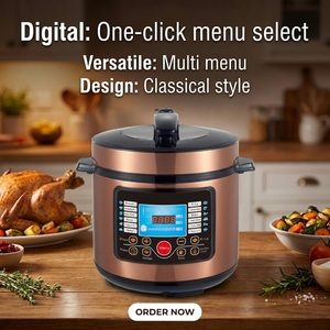 Cuisinière à cuisson rapide 5/6L 16 en 1 pour usage domestique avec pot intérieur antiadhésif, boutons intelligents, sélection directe pour une cuisson rapide - Product Image 5