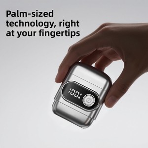 Mini <span class=keywords><strong>rasoir</strong></span> électrique compact à mouvement alternatif, étanche, pour rasage de <span class=keywords><strong>barbe</strong></span>, utilisation humide et sèche, rechargeable, avec écran LED - Product Image 5