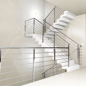Rampe en acier inoxydable de conception moderne SS304/316, finition satinée, main courante, balustrade, balcon, terrasse, <span class=keywords><strong>escalier</strong></span>, durable et élégant - Product Image 3