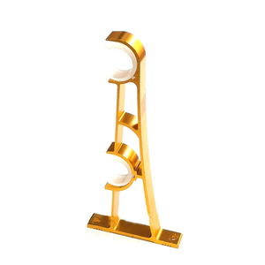 Support de <span class=keywords><strong>Tringle</strong></span> à <span class=keywords><strong>Rideau</strong></span> Ovale Épaissi en Alliage d'Aluminium, Fixation Latérale Double Support pour Tringles Romaines et Rideaux, Accessoires de Chambre - Product Image 1