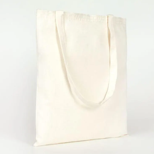 Sacs fourre-tout en toile de coton de couleur unie, sacs à main unisexe réutilisables de grande capacité pour shopping à l'épaule en coton épais - Product Image 3