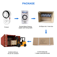 Minuteur mécanique 24 heures 220V 15A avec prise et douille, directement de l'usine