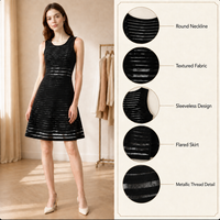 Nouvelle Robe Tricotée Élégante Sans Manches Amincissante de Luxe à Taille Creuse Style Français pour Femme – Collection Été 2026