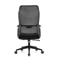 Chaise de bureau ergonomique moderne minimaliste élégante avec cadre en nylon noir, hauteur réglable, pivotante, dossier haut, chaise de direction en maille pour la maison