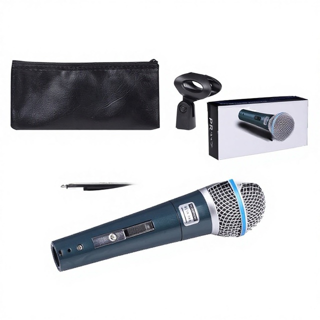 BETA58A Cardioid Wired Dynamic Microphone High-Fidelity 60Hz-15KHz 70dB Signal-to-Noise Ratio for Karaoke Live Streaming