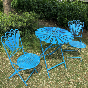 Outdoor Pieghevole Casa E Giardino Per Il Tempo Libero Bistro Set Con 1 Tavolo 2 Sedie - Product Image 4