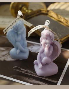 <span class=keywords><strong>Vela</strong></span> perfumada de cera de soja fluorescente, <span class=keywords><strong>vela</strong></span> de arte bonita, Ángel de mejillas, decoración del hogar para cumpleaños, vacaciones, bodas, fiestas votivas - Product Image 2