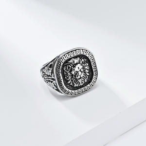 Men's Lion Head Titanium Steel <b>Ring</b> Gold Black Silver Color Punk Style Fashion Jewelry Gift for Men - Product Image 3