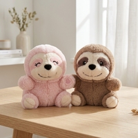 Lot de deux peluches paresseuses magnétiques mignonnes Otis Misty avec bras suspendus, peluche douce, décoration de bureau, objet de collection, cadeau d'anniversaire pour enfants