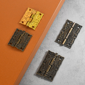 New Chinese-<b>style</b> Home Decoration Antique Pattern Hinge Wooden Box Gift Packaging Iron Soft Closing Hinge Accessories - Product Image 3