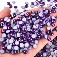 BOBOHOO haute qualité bricolage accessoires ABS perle perles Kit plaine dos plat perles rondes demi-perles pour coque de téléphone patchs chapeau