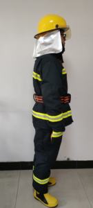 Combinaison de pompier certifiée CE EN469 à 4 couches <span class=keywords><strong>DRD</strong></span> en matériau aramide, veste et pantalon d'uniforme de pompier Meikang MKF-<span class=keywords><strong>04</strong></span> - Product Image 3