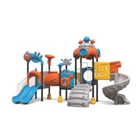 Grande structure de jeux pour enfants en plein air, toboggan en acier et en plastique pour usage commercial - Équipement de parc d'attractions de haute qualité