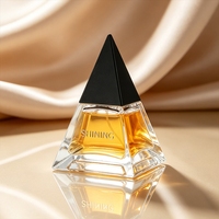Luxuriöse Pyramidenförmige Parfümflasche im Ägyptischen Stil Einzigartige Dreieckige Glasflasche für Pharaonische Düfte Großhandel