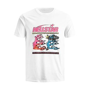 T-shirt unisexe en maille respirante imprimé avec logo personnalisé OEM, haut basique pour femme en 100 % coton, décontracté, grandes tailles, idéal pour l'été - Product Image 2