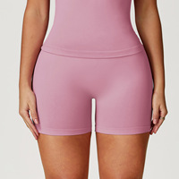 Haute qualité sans couture taille haute Yoga Shorts femmes serré hanche-levage taille haute vêtements de sport personnalisé sport motards Shorts