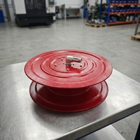 Enrouleur de tuyau d'incendie de 30 m, 3/4 pouce, 1 pouce, mural, en acier au carbone, revêtement en poudre, équipement de lutte contre l'incendie, personnalisable
