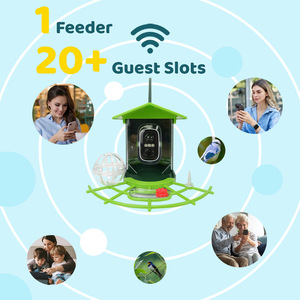 Mangeoire à oiseaux intelligente pour l'observation des oiseaux en extérieur, alimentée par énergie solaire, mangeoire pour animaux de compagnie intelligente, mangeoire à oiseaux avec caméra HD et identification des espèces d'oiseaux par IA - Product Image 6