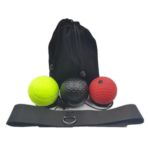 Ensemble de ballon réflexe de boxe avec bandeau réglable, idéal pour l'entraînement des réflexes, du timing, de la précision, de la concentration et de la coordination œil-main - Product Image 2
