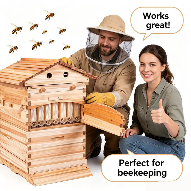 Auto Shed 7PCS Beehive Run Honey Hive Frame With Cedarwood Beekeeping Super Brood Box