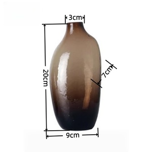 Jarrón de Vidrio Pulido con Patrón de Martillo Zen Japonés, Jarrón de Vidrio Grande de Boca Pequeña con Forma Geométrica Irregular para Sala de Estar - Product Image 6