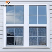Ventanas correderas de doble colgado esmaltadas de aluminio blanco moderno GS para casa