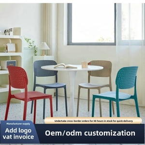 Silla de Comedor Moderna Apilable de Plástico con Respaldo Ajustable para Hogar, Oficina, Estudio, Cafetería y Mercado Nocturno - Product Image 3