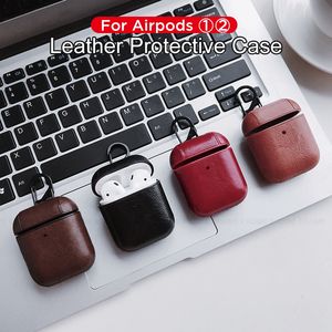 Funda de Cuero PU de Lujo para Auriculares Air BT, Accesorios para Pods <span class=keywords><strong>1</strong></span> 2, Funda Protectora de Cuero para Auriculares - Product Image 2