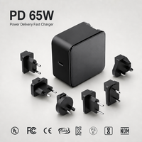 Chargeur mural 65W PD Super Rapide, nouvelle technologie GaN PPS, sortie Type C, adaptateur de voyage universel pour ordinateur portable QC3.0