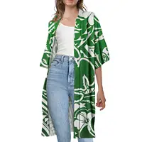 Wholesale Custom MOQ 1 Logo/Image Girls Long Coat Women Long Summer Beach Short Sleeve Plus Size Wear Cardigan