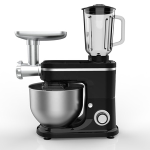 Robot culinaire multifonction 3-en-1 électrique 1500W 6L avec hachoir à viande robuste, bol mélangeur en acier inoxydable et batteur sur socle 6 vitesses - Product Image 4