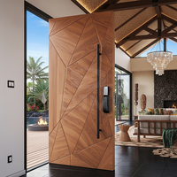 Porte d'entrée pivotante extérieure en bois massif de grande taille pour villa, porte de sécurité extérieure pour maison privée